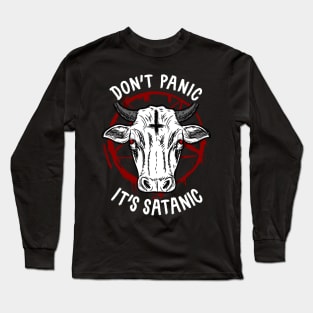 Don't Panic It's Satanic - Satan Occult Gift Long Sleeve T-Shirt